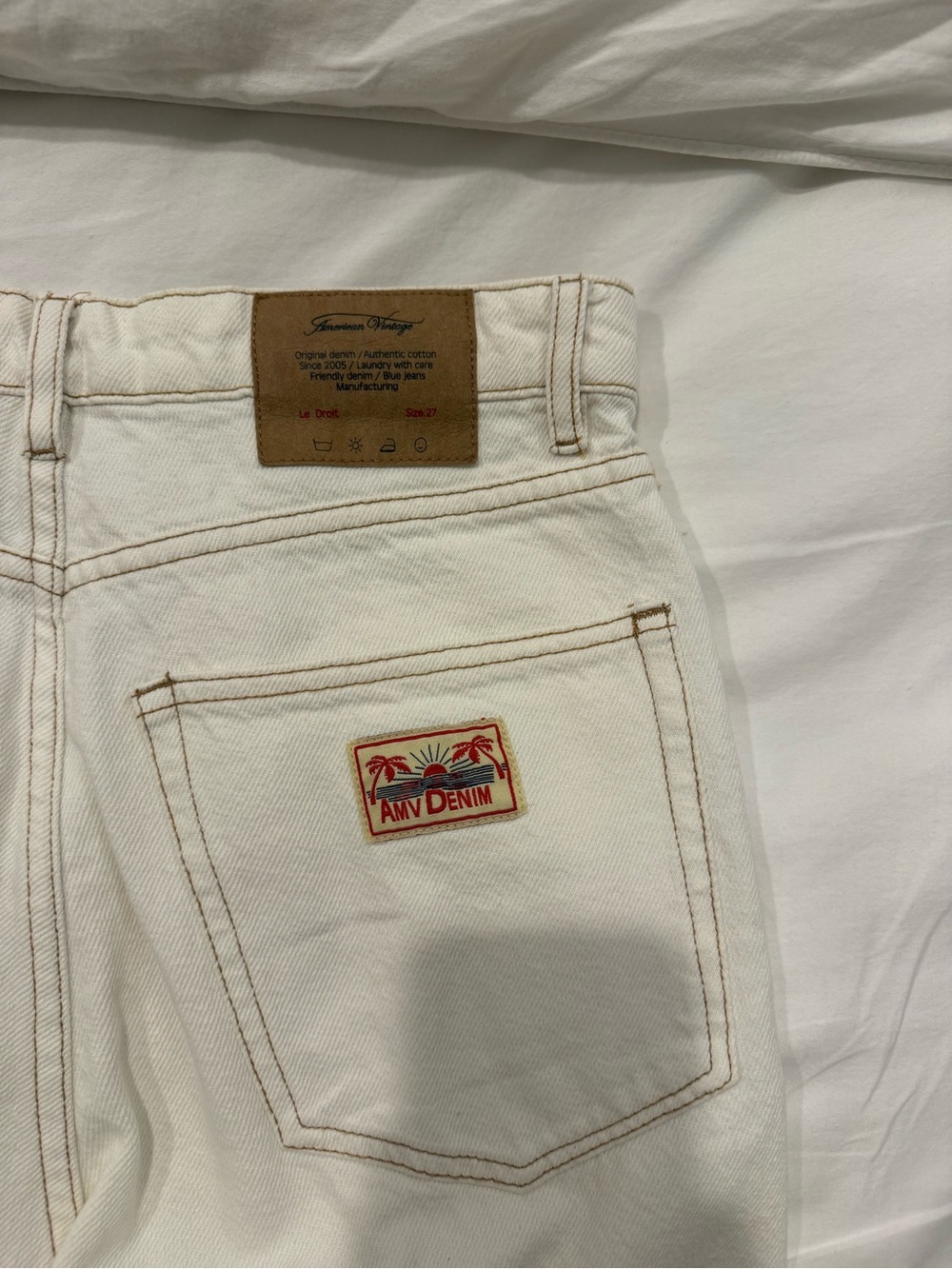 American Vintage Cream Jeans